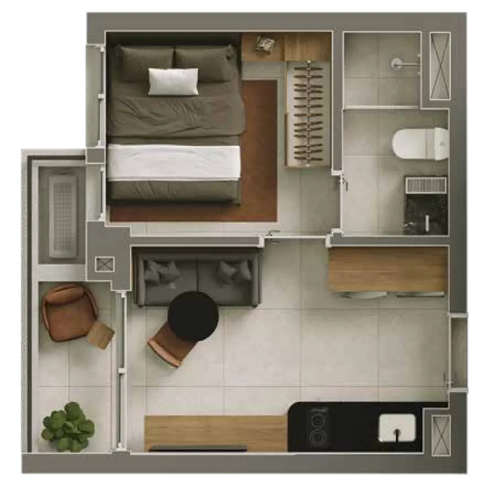 Apartamento, 1 quarto, 55 m² - Foto 8