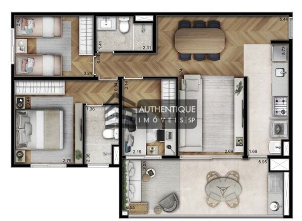 Apartamento, 2 quartos, 67 m² - Foto 7