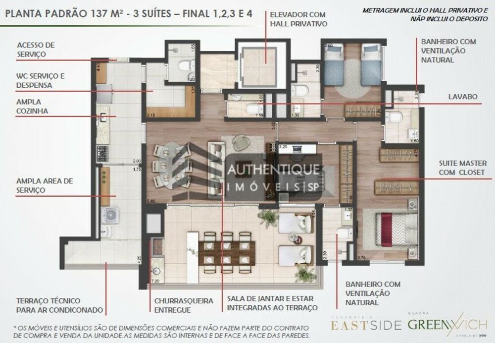 Cobertura, 3 quartos, 152 m² - Foto 22