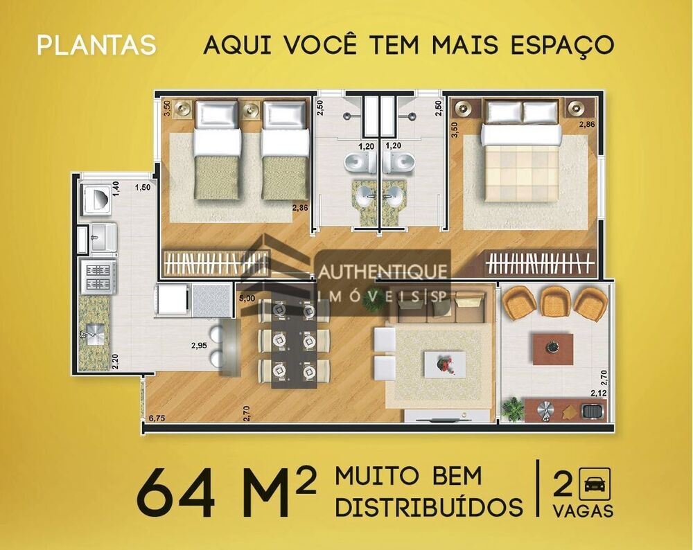 Apartamento, 2 quartos, 63 m² - Foto 5
