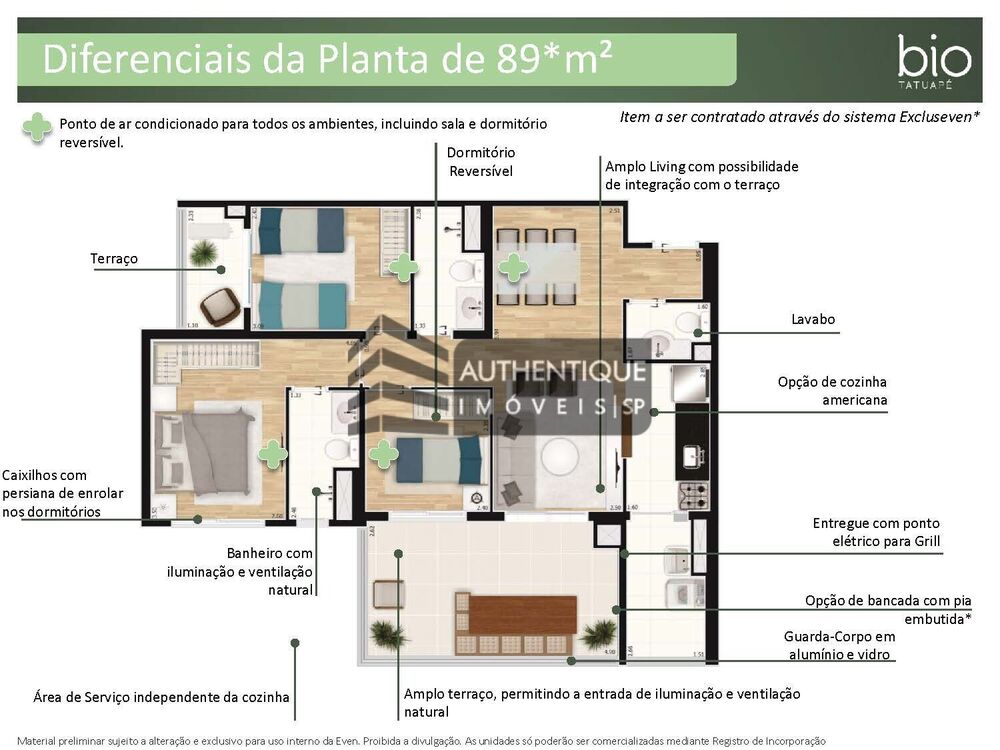 Apartamento, 3 quartos, 89 m² - Foto 2