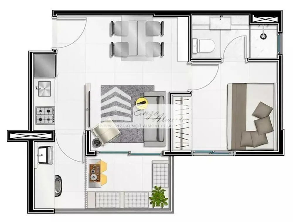 Apartamento, 1 quarto, 35 m² - Foto 15