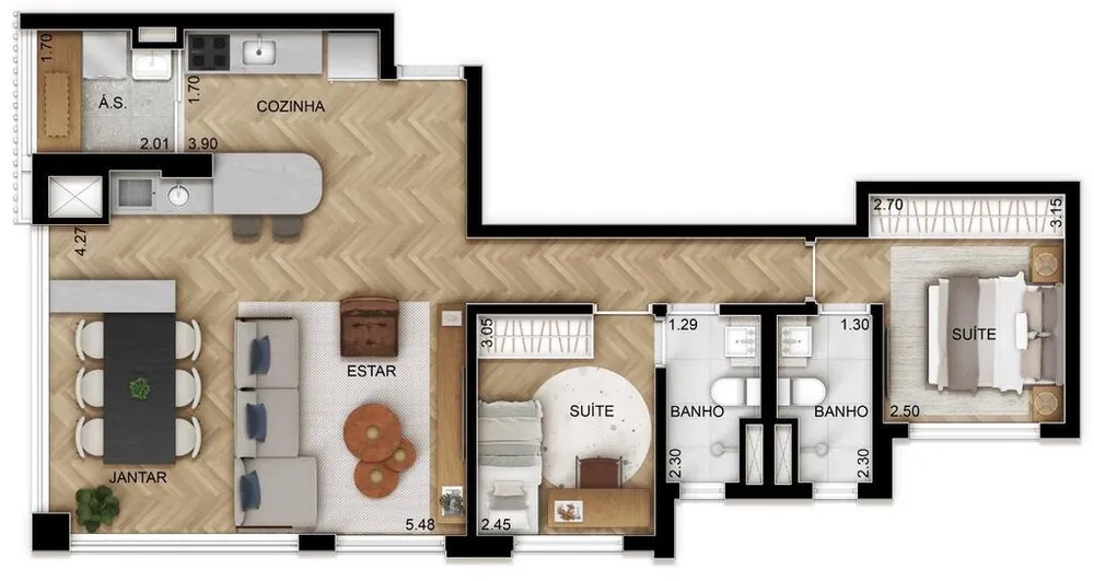 Cobertura, 3 quartos, 233 m² - Foto 5