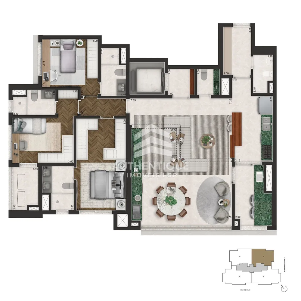 Apartamento, 3 quartos, 178 m² - Foto 8