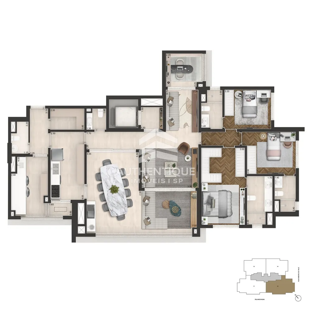 Apartamento, 3 quartos, 178 m² - Foto 7