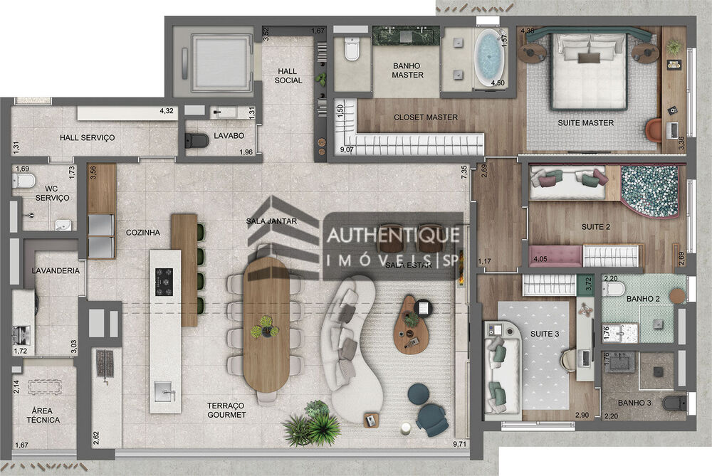 Cobertura, 3 quartos, 307 m² - Foto 4