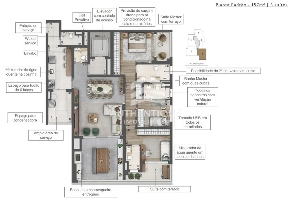 Apartamento, 3 quartos, 157 m² - Foto 9