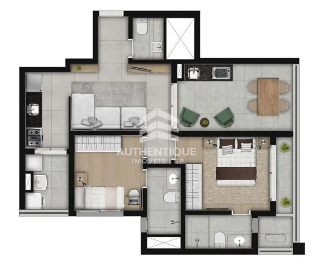 Apartamento, 2 quartos, 61 m² - Foto 1
