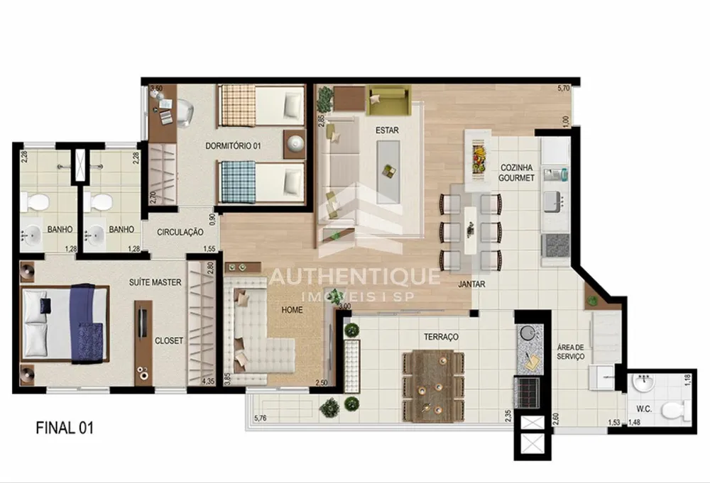 Apartamento, 3 quartos, 123 m² - Foto 24