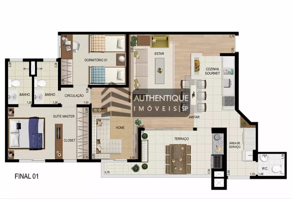 Apartamento, 3 quartos, 123 m² - Foto 12
