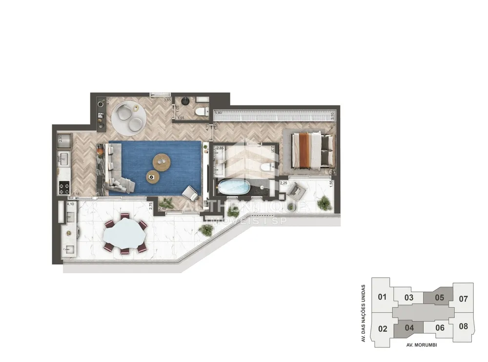 Apartamento, 1 quarto, 101 m² - Foto 1