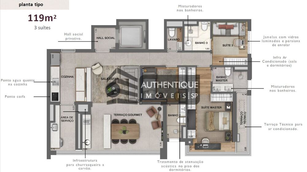 Apartamento, 3 quartos, 96 m² - Foto 11