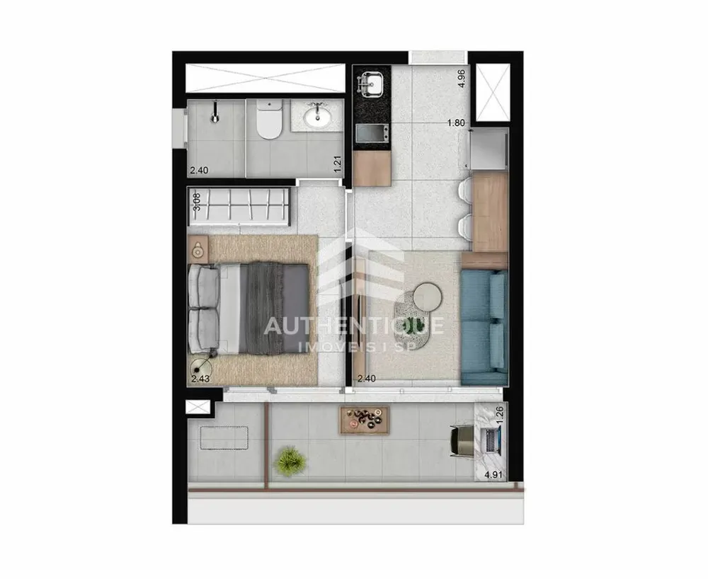 Apartamento, 1 quarto, 24 m² - Foto 16