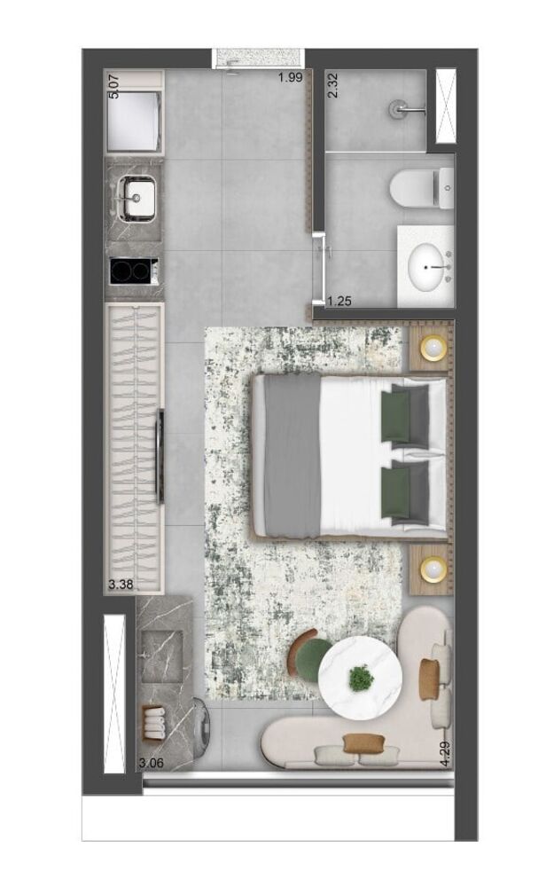 Apartamento, 1 quarto, 25 m² - Foto 14