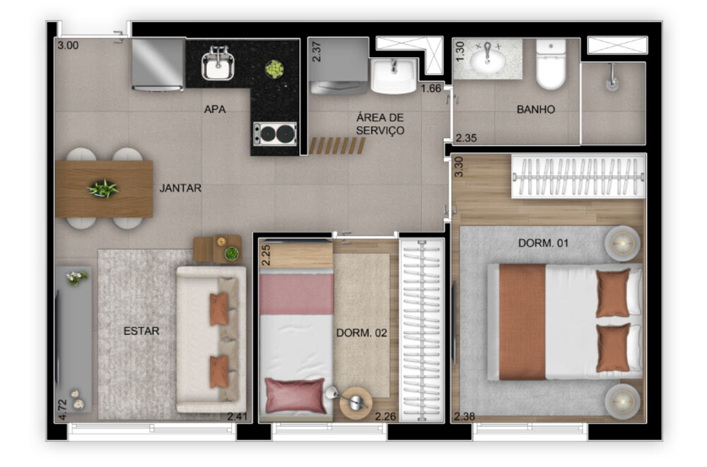 Apartamento, 2 quartos, 67 m² - Foto 40