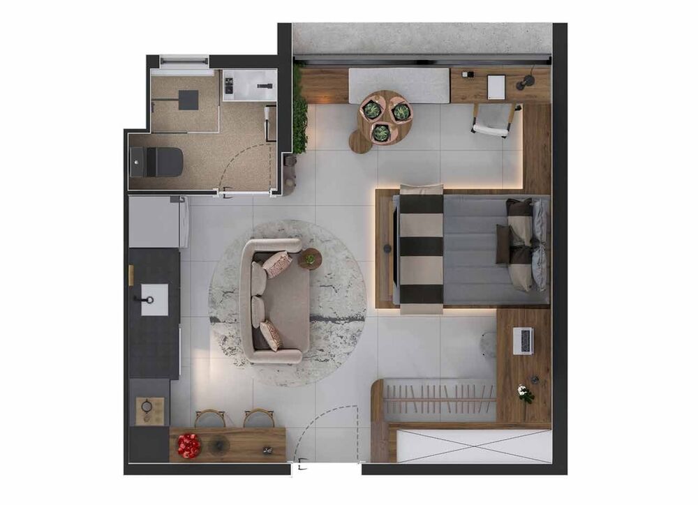 Apartamento à venda com 2 quartos, 42m² - Foto 4