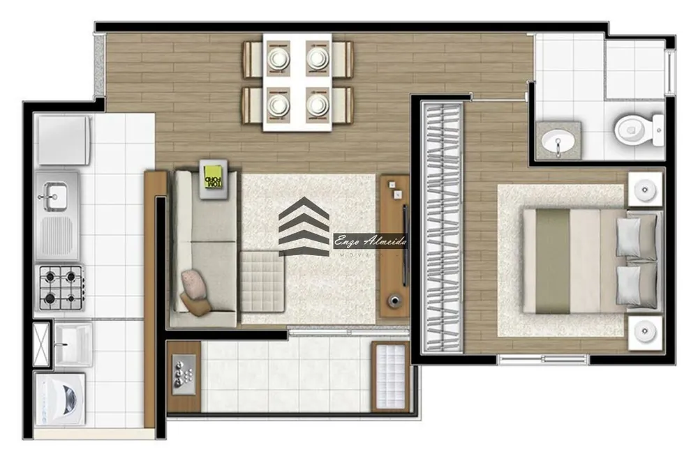 Apartamento, 1 quarto, 42 m² - Foto 12