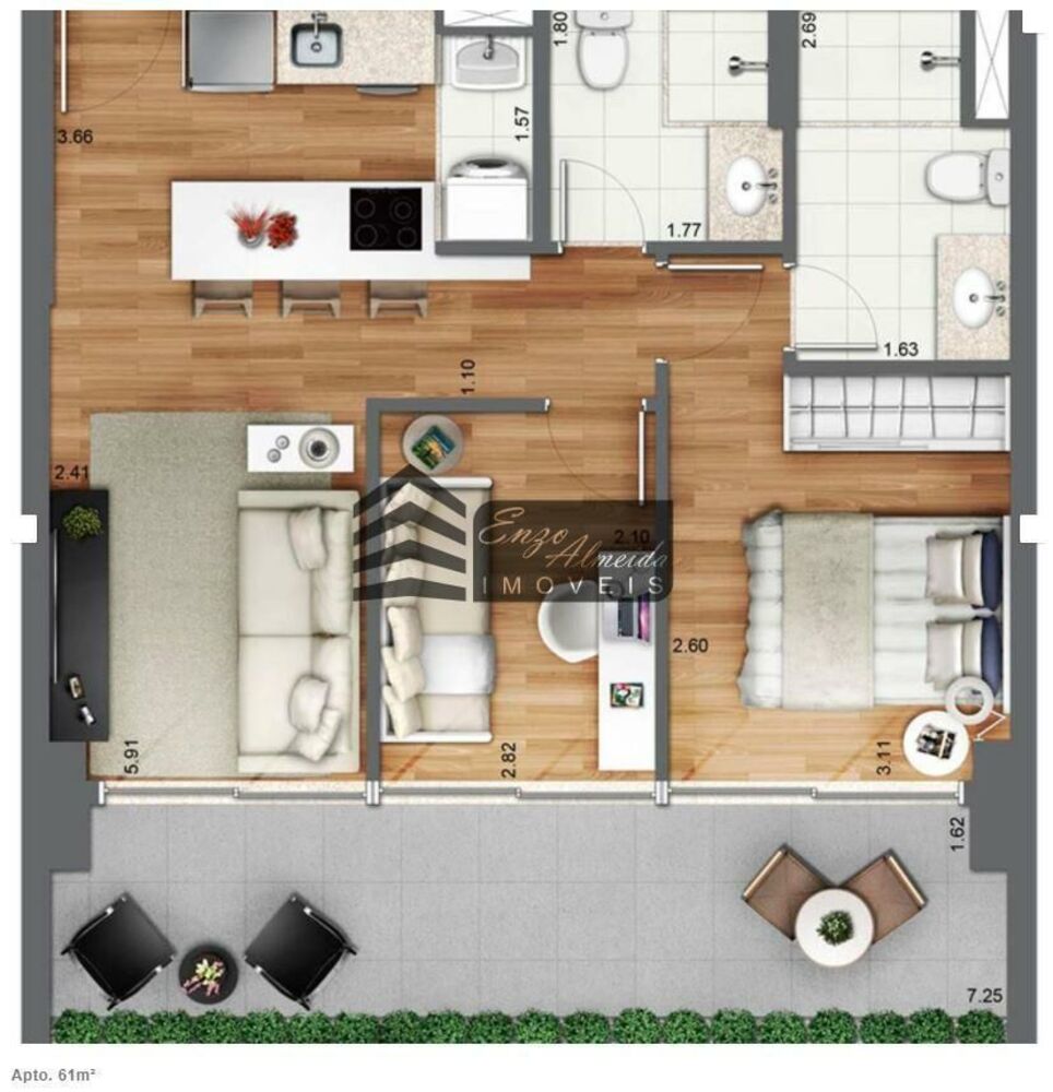 Apartamento, 1 quarto, 42 m² - Foto 22