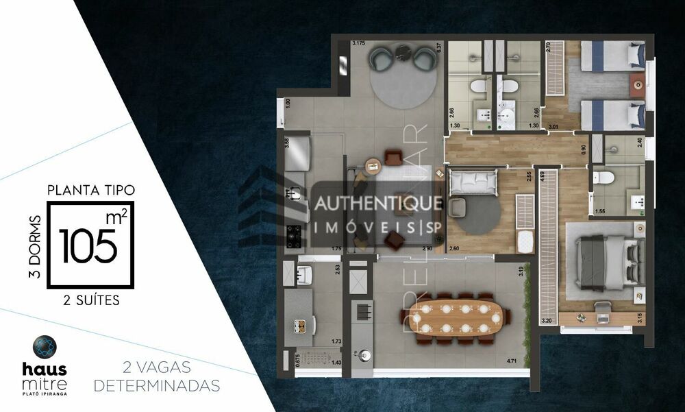 Apartamento, 3 quartos, 105 m² - Foto 3