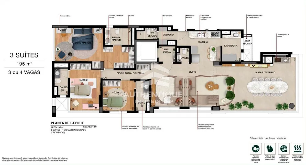 Apartamento, 3 quartos, 167 m² - Foto 6