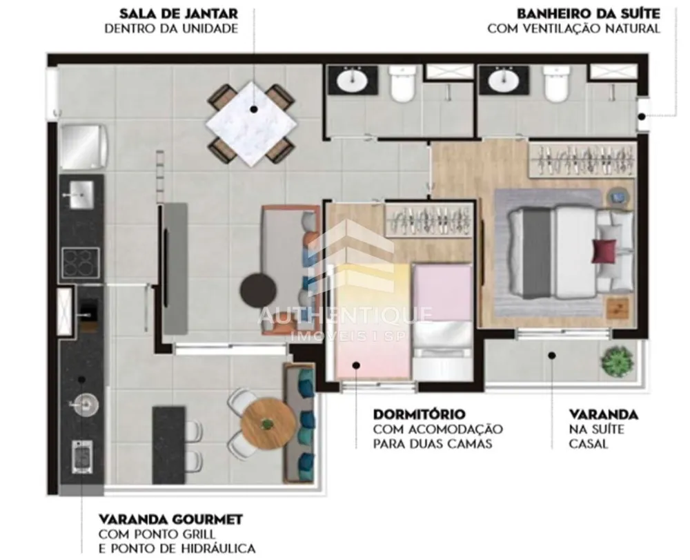 Apartamento, 2 quartos, 62 m² - Foto 11