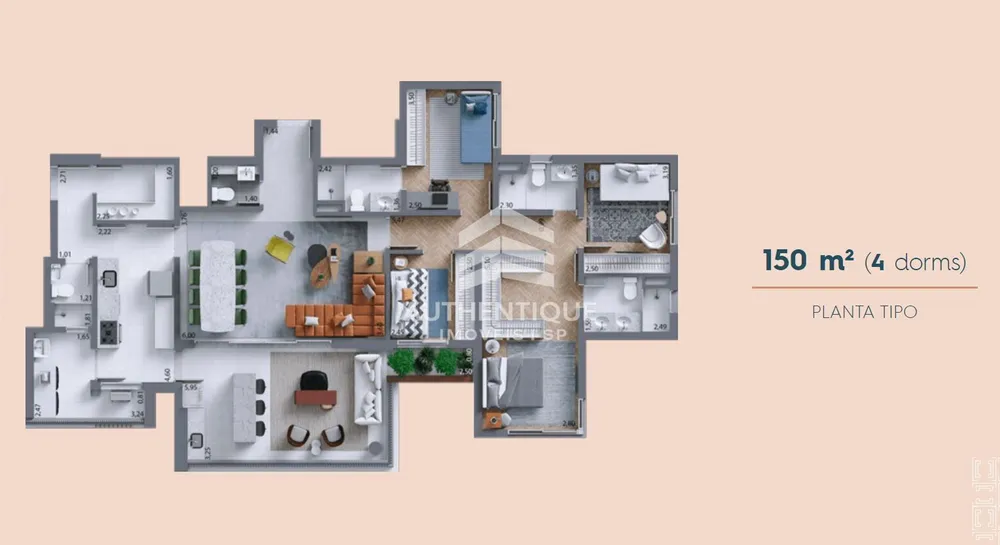 Apartamento, 3 quartos, 150 m² - Foto 3