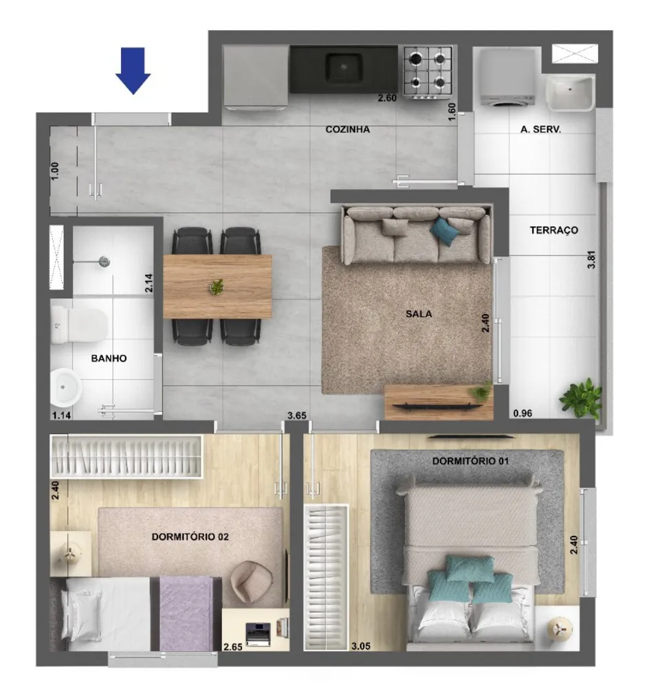 Apartamento, 2 quartos, 32 m² - Foto 14
