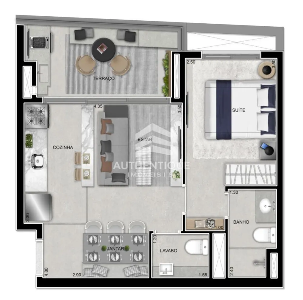 Apartamento, 1 quarto, 59 m² - Foto 20
