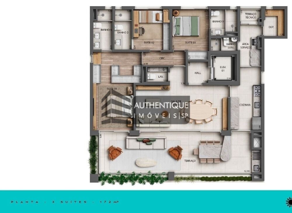 Cobertura, 3 quartos, 392 m² - Foto 3