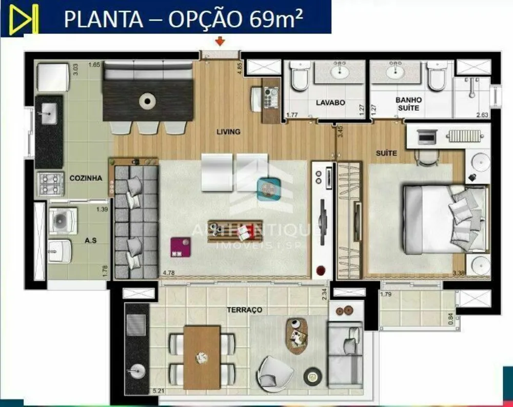 Apartamento, 1 quarto, 51 m² - Foto 9