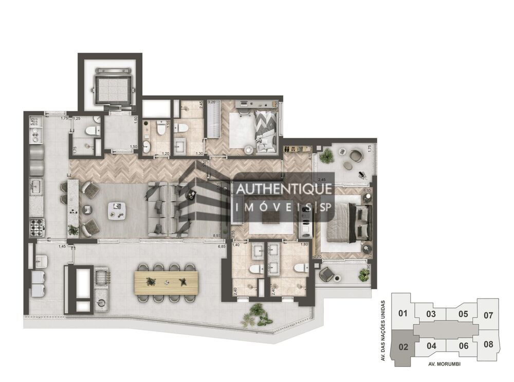 Apartamento, 3 quartos, 144 m² - Foto 2