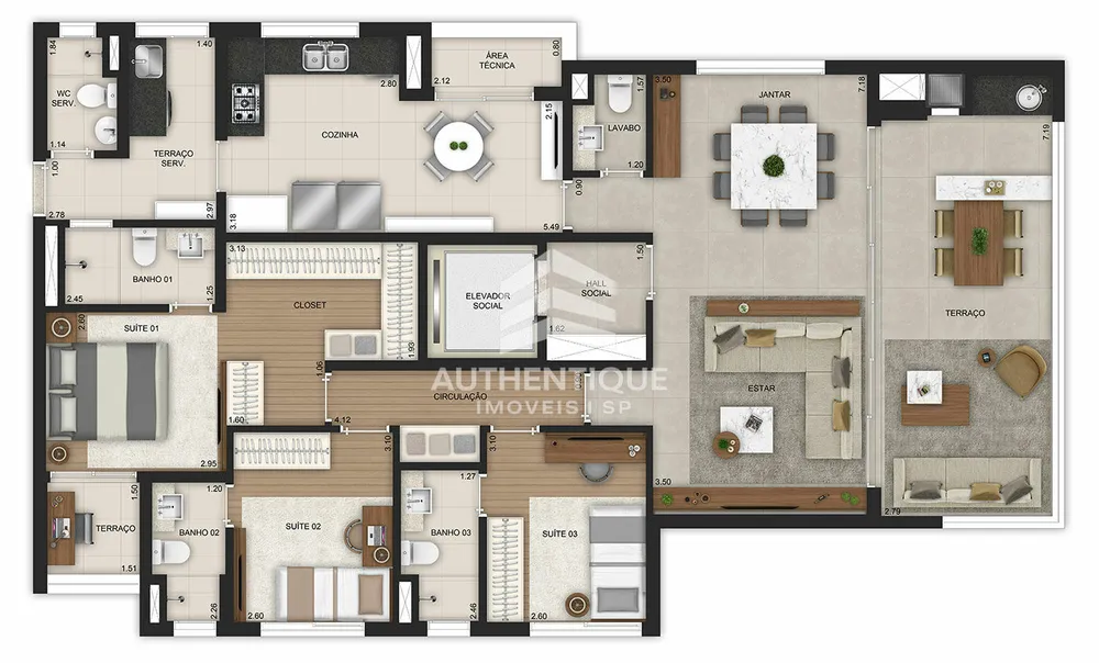 Apartamento, 3 quartos, 141 m² - Foto 12