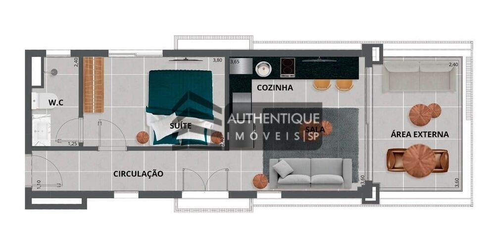 Apartamento, 1 quarto, 48 m² - Foto 7