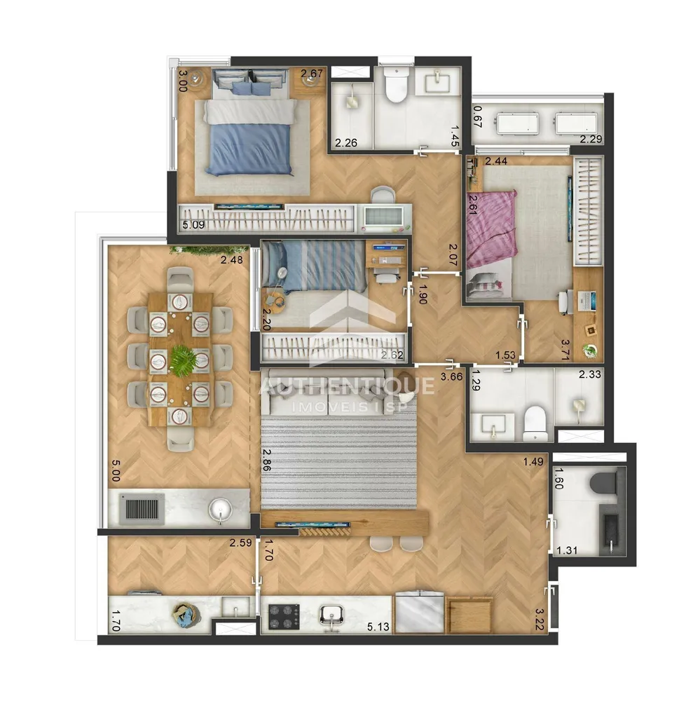 Apartamento, 2 quartos, 90 m² - Foto 3