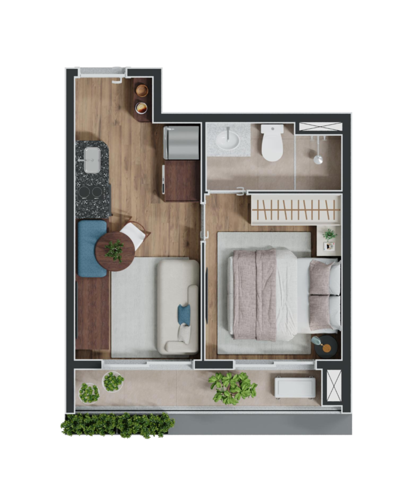 Apartamento, 1 quarto, 30 m² - Foto 5