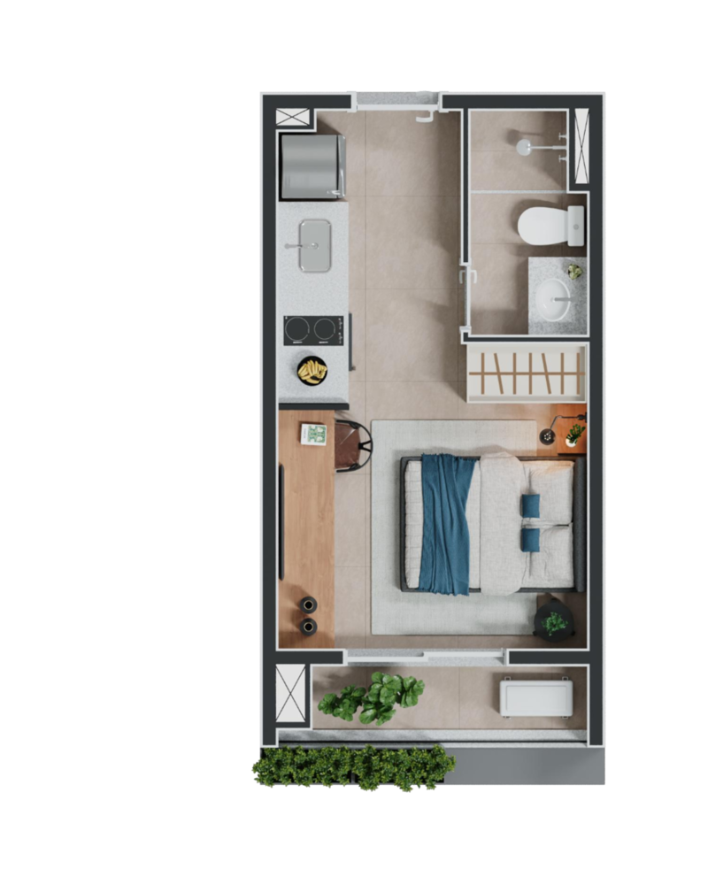 Apartamento, 1 quarto, 30 m² - Foto 2