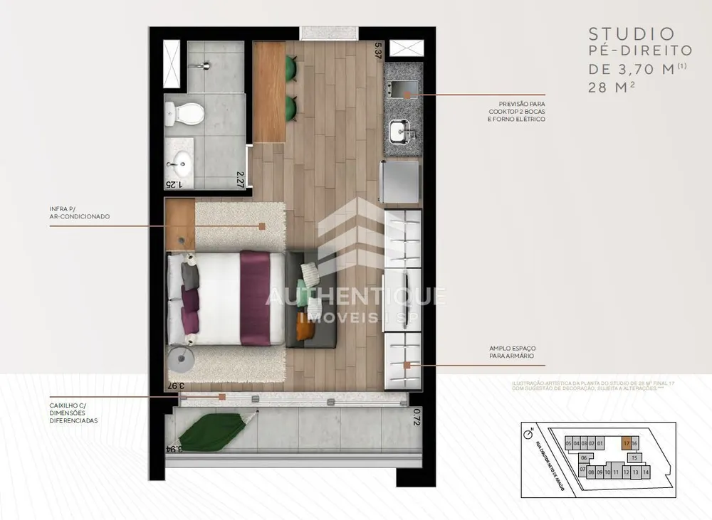 Apartamento, 1 quarto, 33 m² - Foto 11