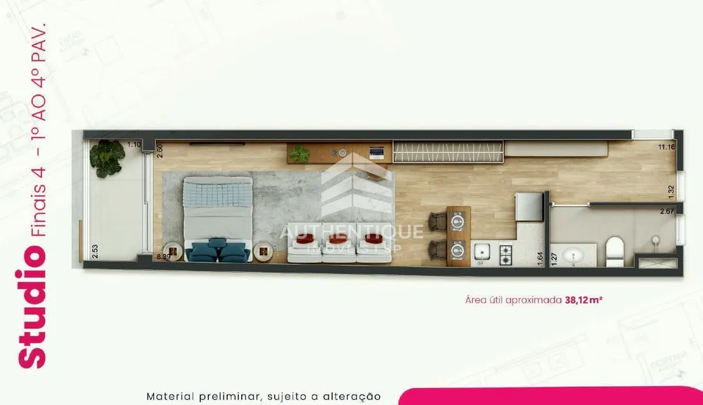 Apartamento, 1 quarto, 42 m² - Foto 20