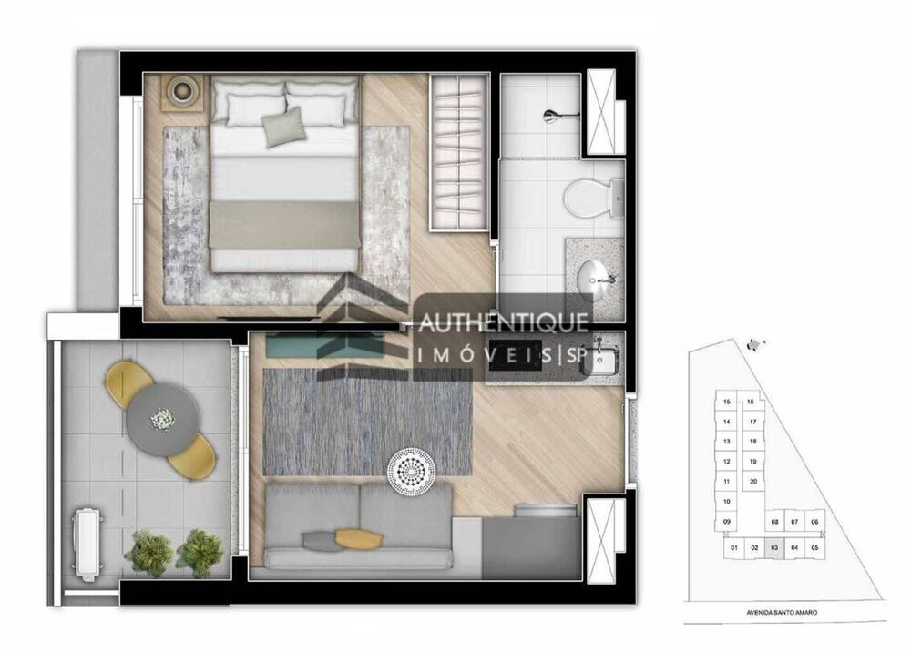 Apartamento, 1 quarto, 26 m² - Foto 4