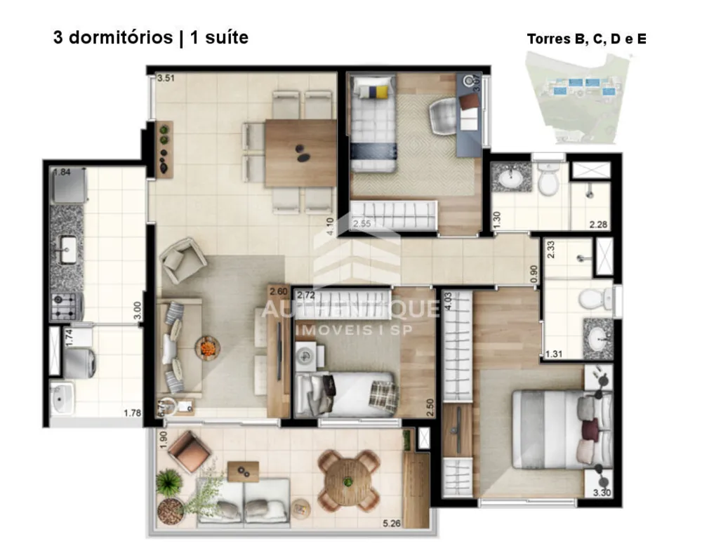 Apartamento, 3 quartos, 90 m² - Foto 8