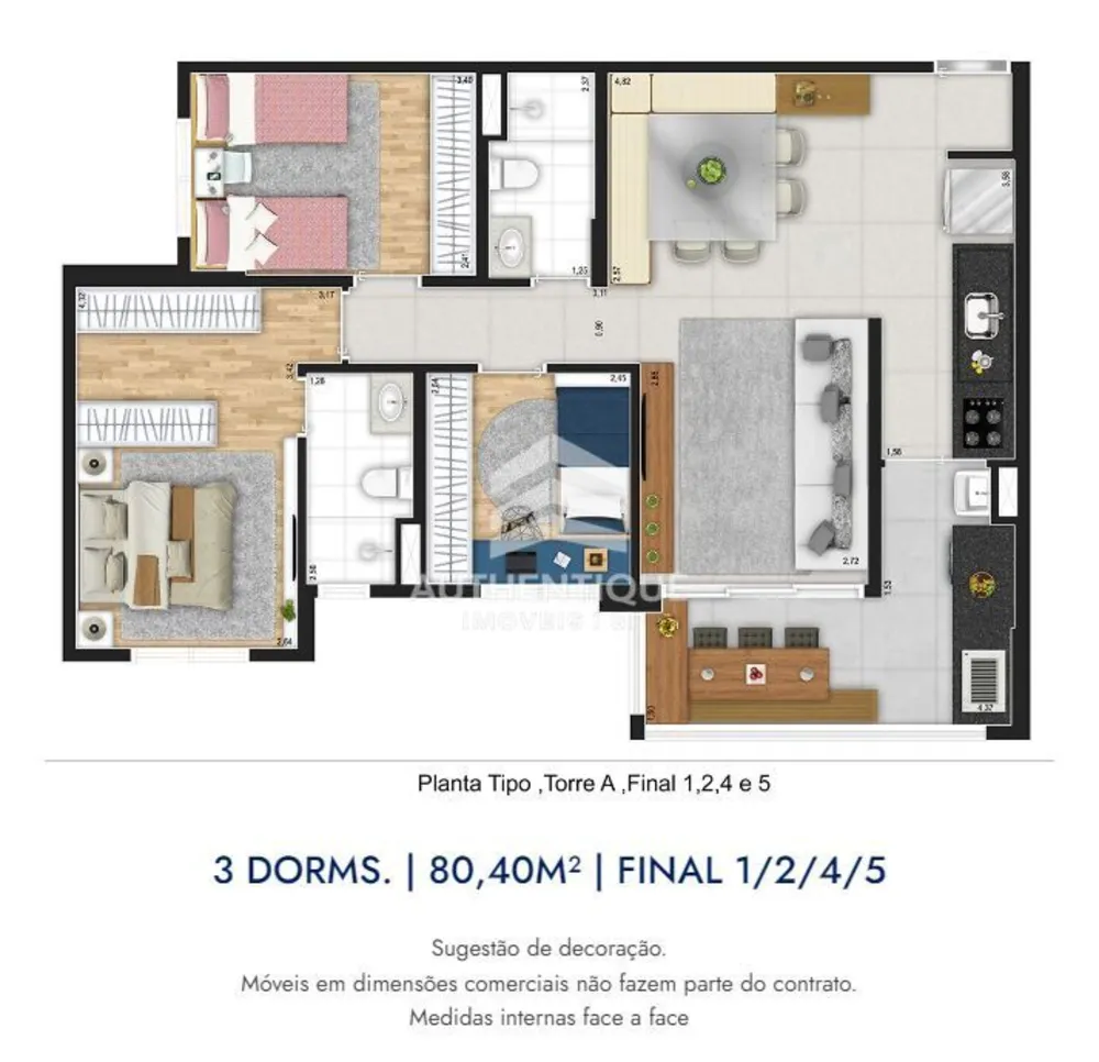 Apartamento, 3 quartos, 87 m² - Foto 1