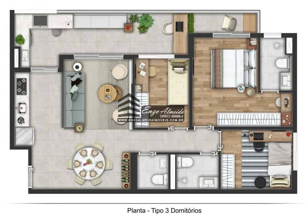 Apartamento, 2 quartos, 58 m² - Foto 14