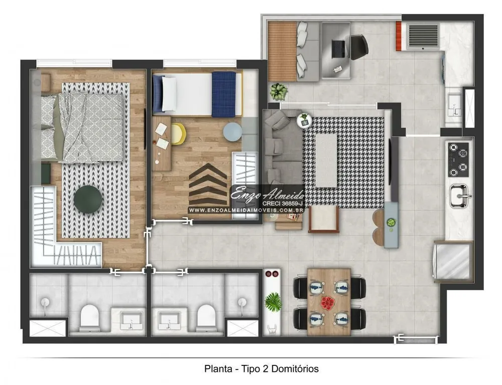 Apartamento, 2 quartos, 58 m² - Foto 13
