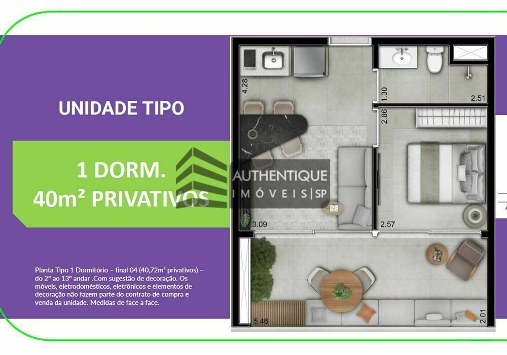 Apartamento, 1 quarto, 47 m² - Foto 8