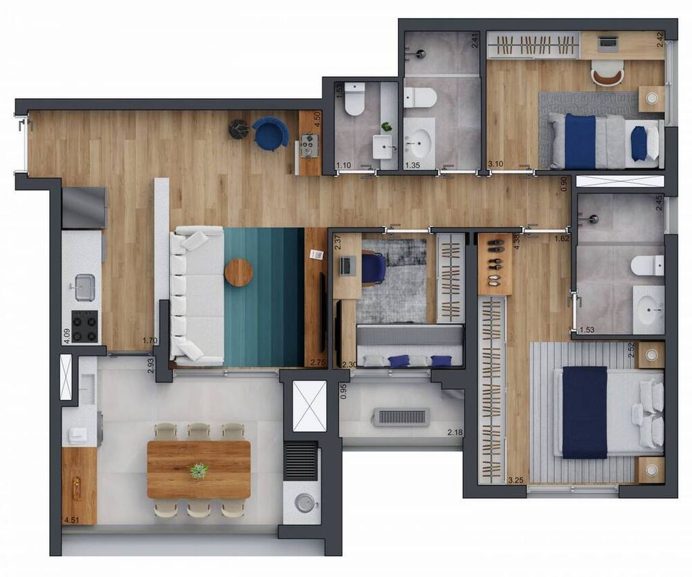 Apartamento à venda com 2 quartos, 109m² - Foto 4