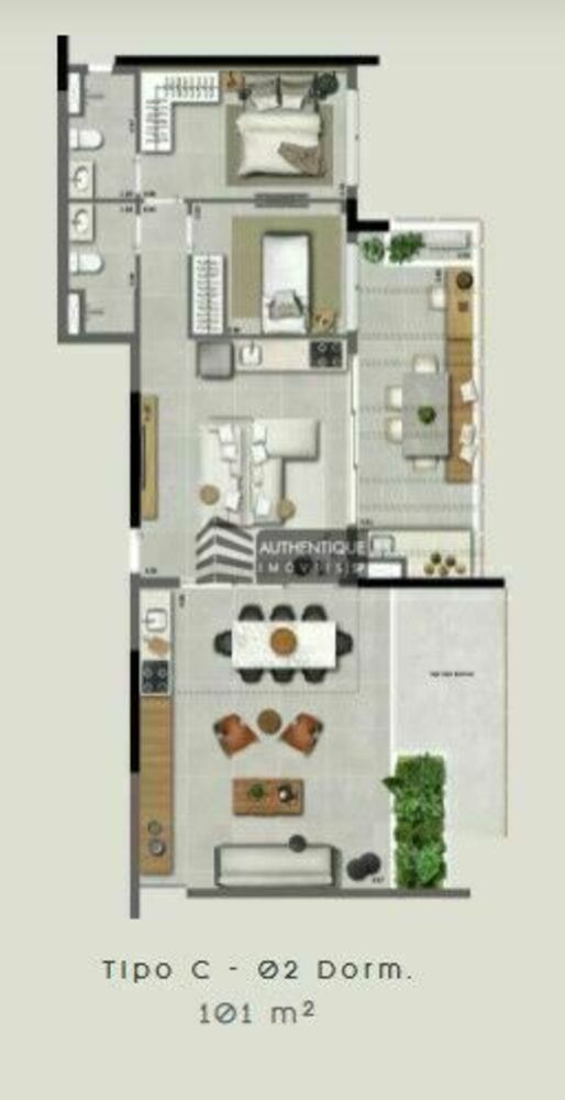 Cobertura, 1 quarto, 101 m² - Foto 9