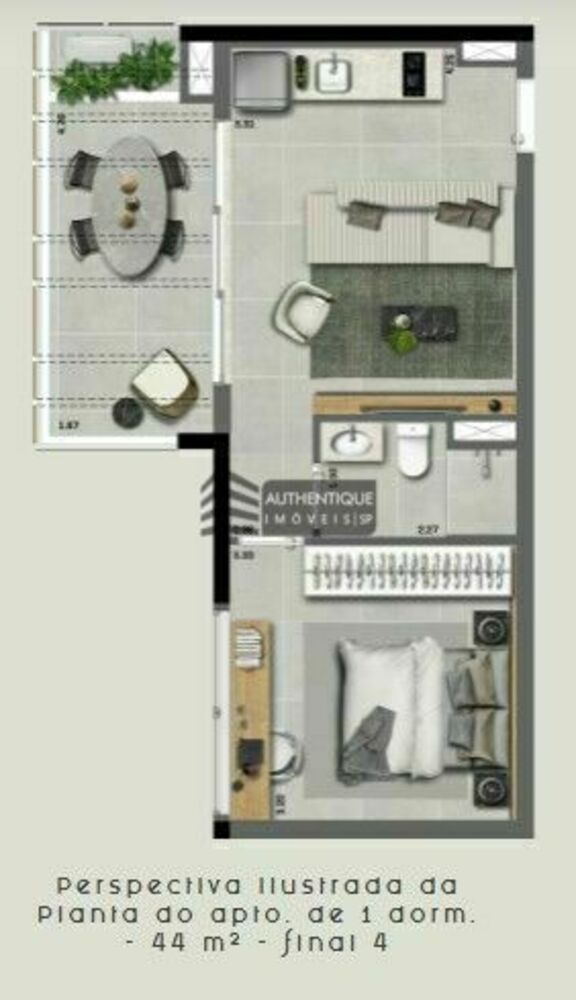 Cobertura, 1 quarto, 101 m² - Foto 3