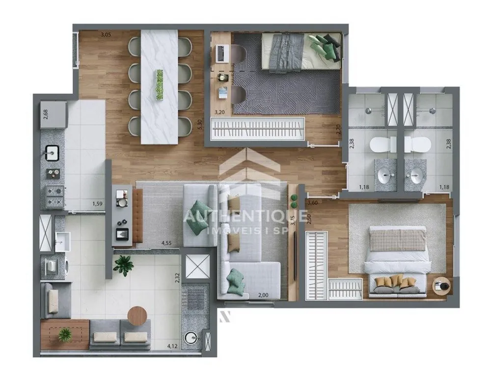 Apartamento, 2 quartos, 59 m² - Foto 12
