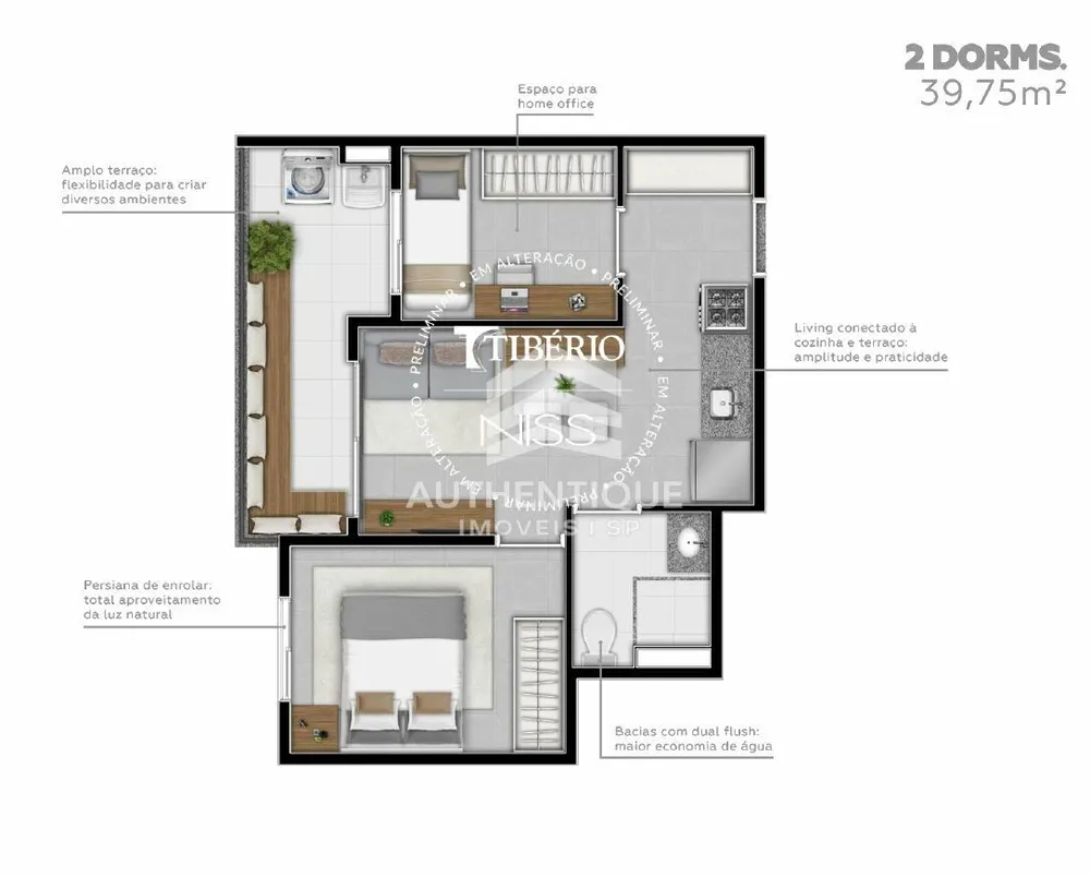 Apartamento, 2 quartos, 39 m² - Foto 16