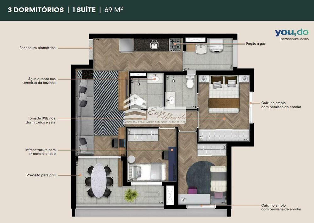 Apartamento, 2 quartos, 57 m² - Foto 7